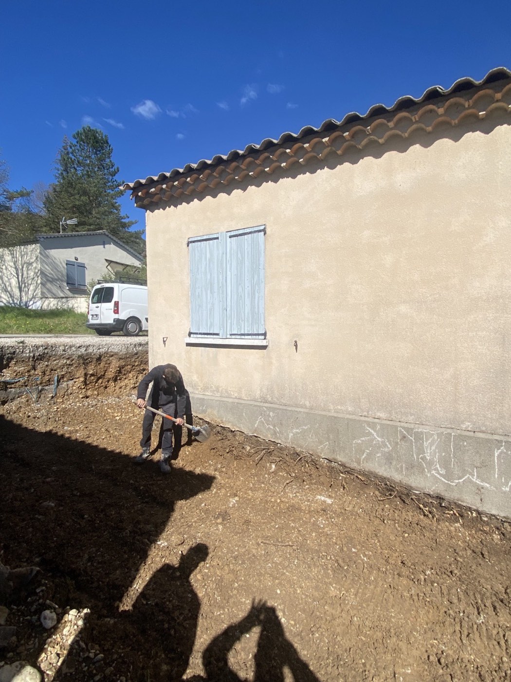 Avant — extension en cours de chantier