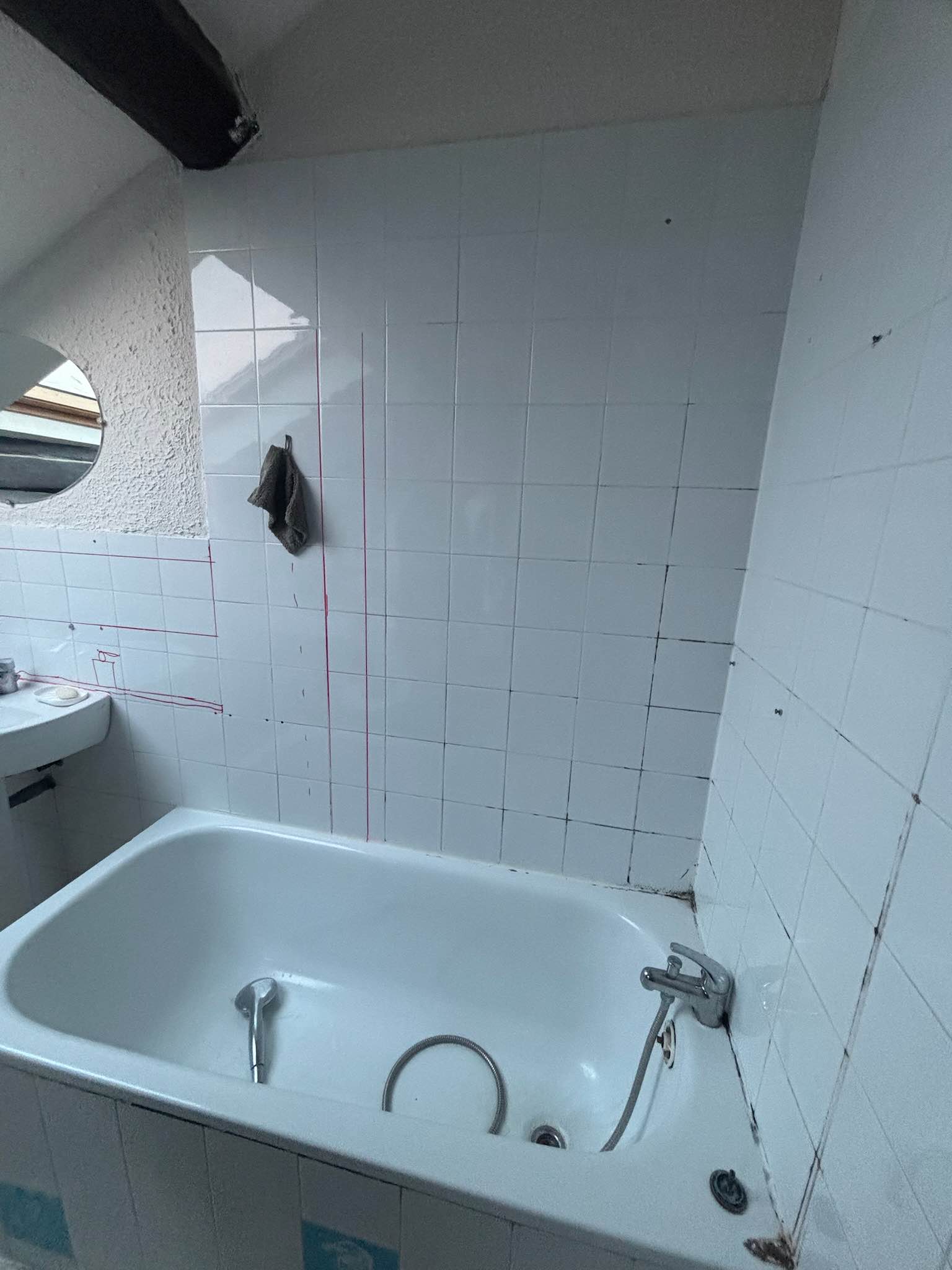 Avant — Création d’une douche à l’italienne